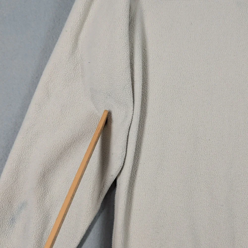 The North Face Mens Quarter‎ Zip Fleece Pullover Cream Black Large Sweatshirt
